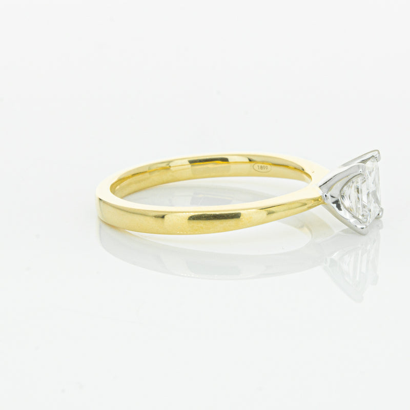 18ct Yellow Gold .70ct Princess Cut Diamond Royale Ring-Ring-Walker & Hall