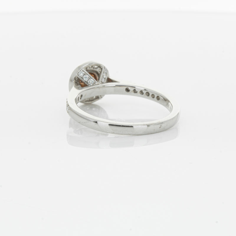 18ct White Gold .22ct Champagne Diamond Ring-Ring-Walker & Hall
