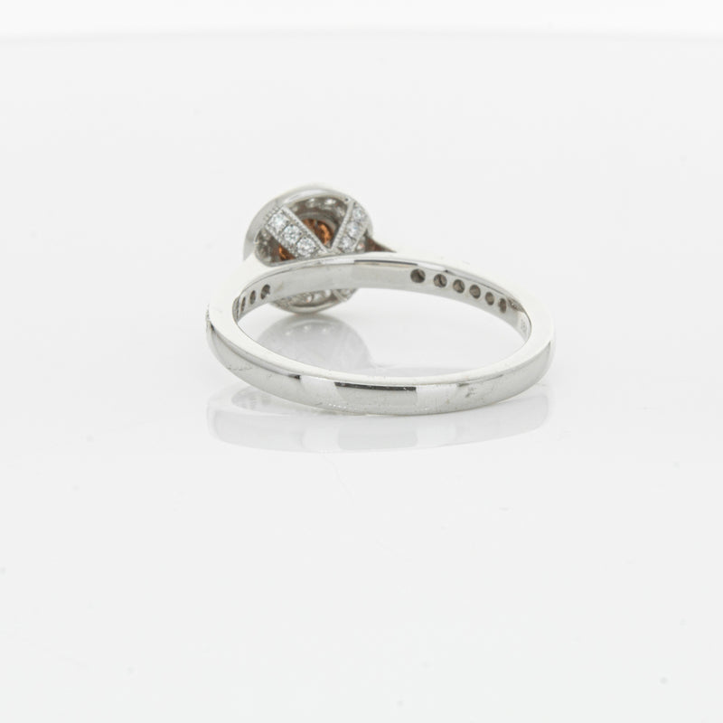 18ct White Gold .22ct Champagne Diamond Ring-Ring-Walker & Hall