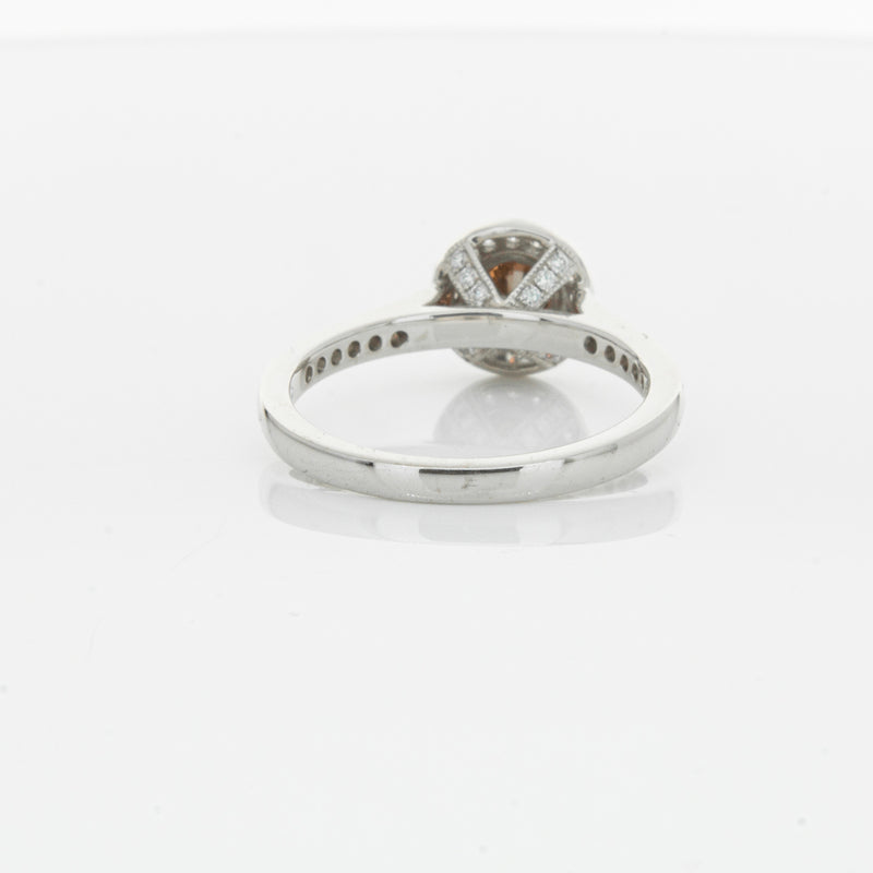 18ct White Gold .22ct Champagne Diamond Ring-Ring-Walker & Hall