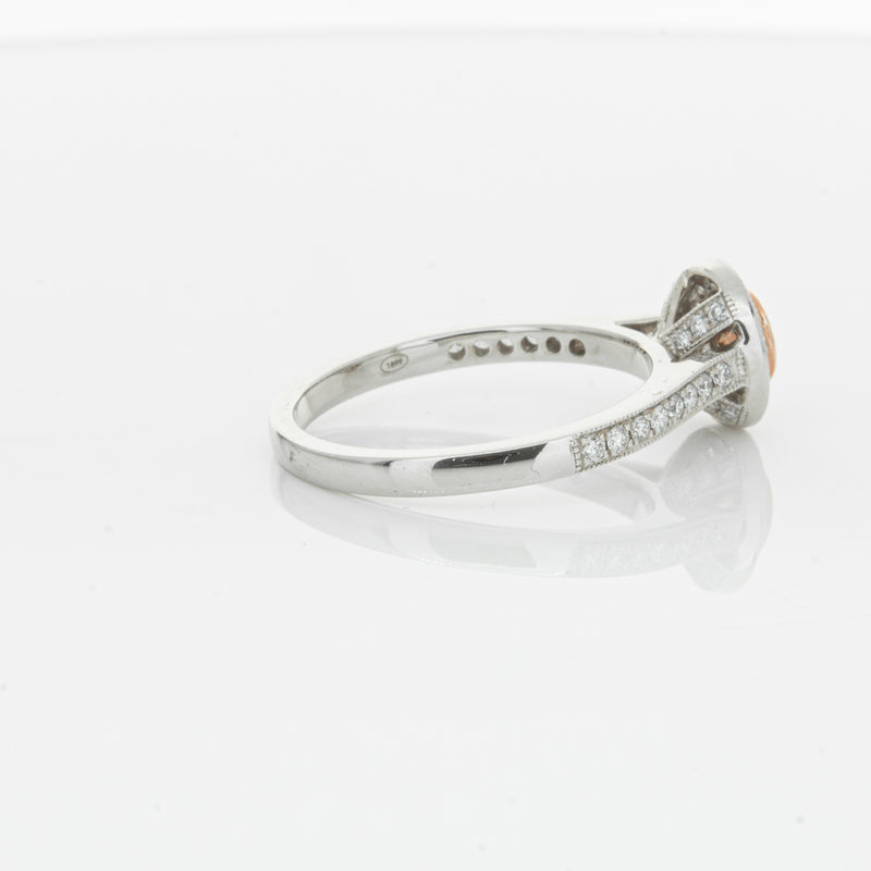 18ct White Gold .22ct Champagne Diamond Ring-Ring-Walker & Hall
