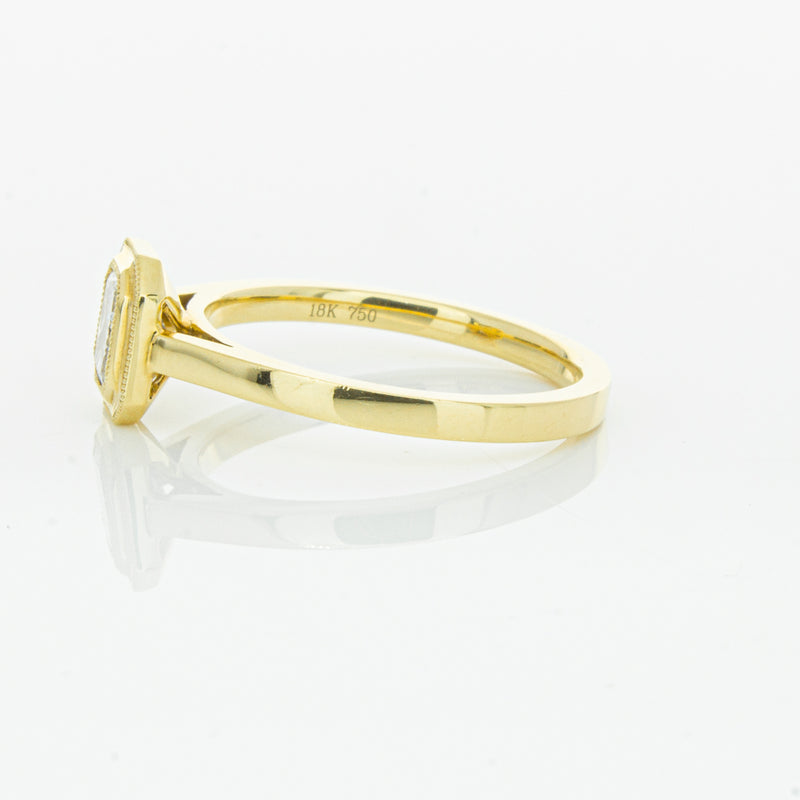 18ct Yellow Gold .56ct Radiant Cut Diamond Windsor Ring-Ring-Walker & Hall