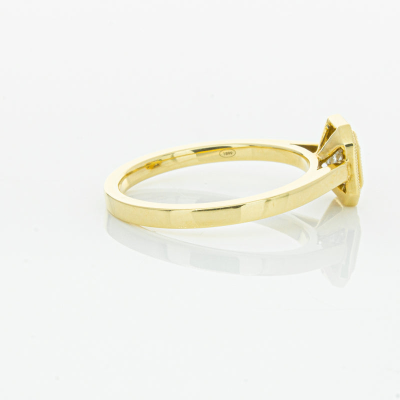 18ct Yellow Gold .56ct Radiant Cut Diamond Windsor Ring-Ring-Walker & Hall