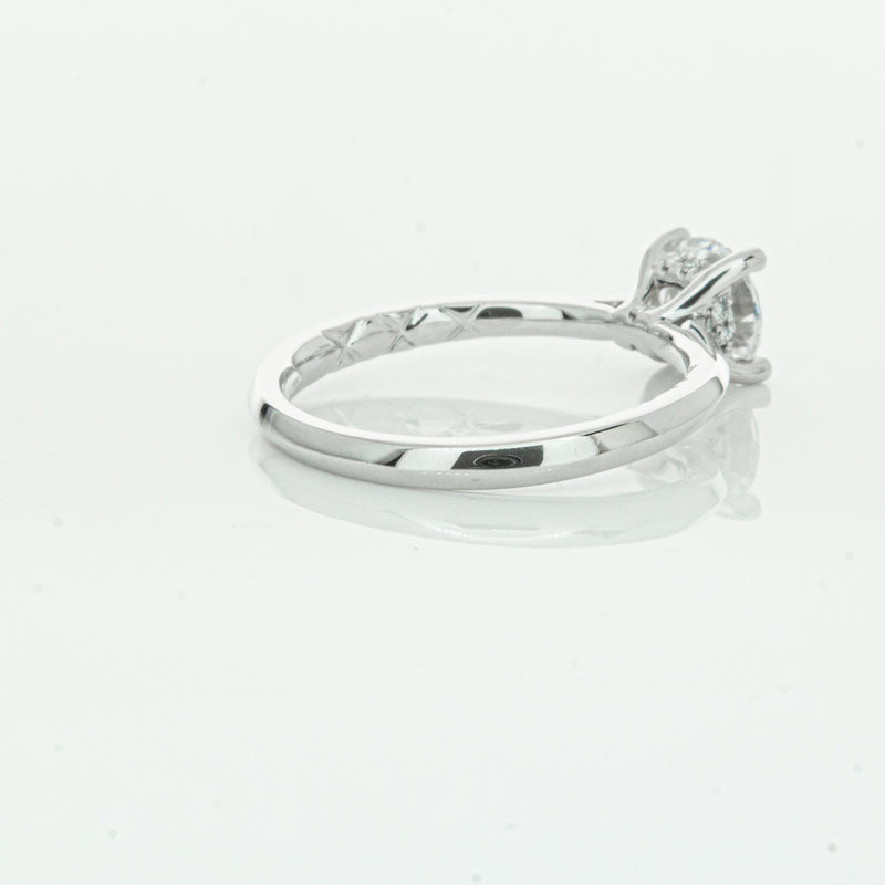 18ct White Gold 1.01ct Flawless Diamond Ring-Ring-Walker & Hall