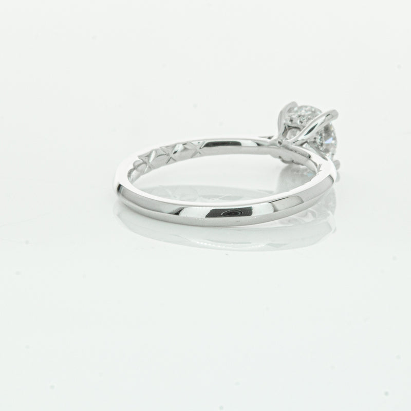 18ct White Gold 1.01ct Flawless Diamond Ring-Ring-Walker & Hall