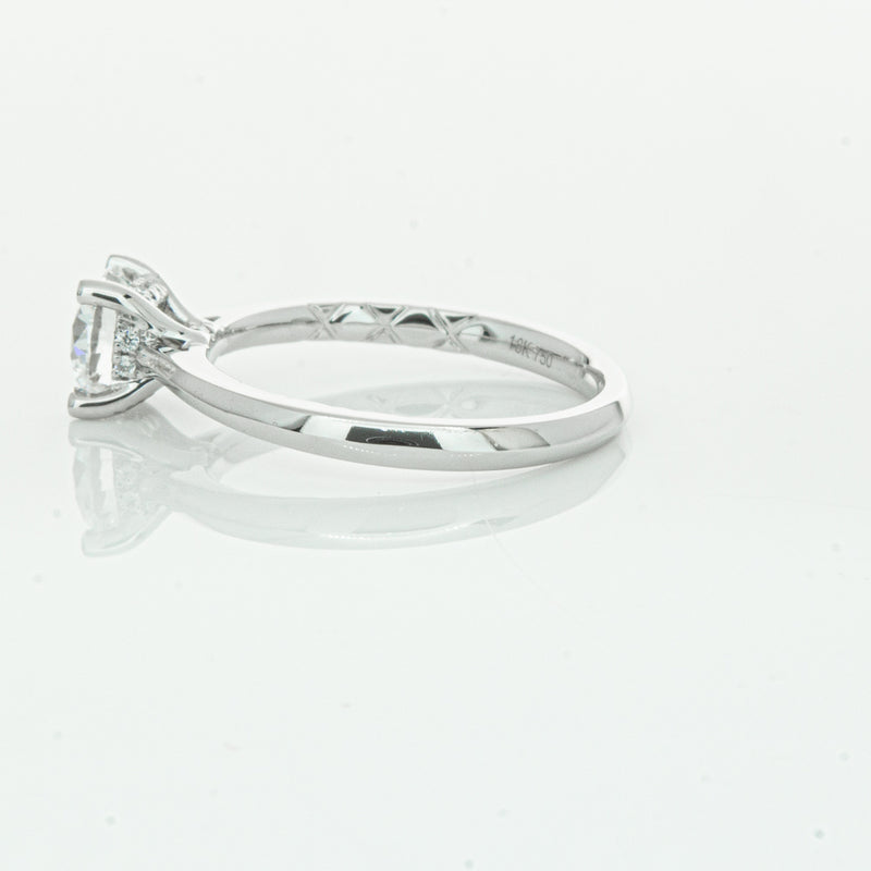 18ct White Gold 1.01ct Flawless Diamond Ring-Ring-Walker & Hall