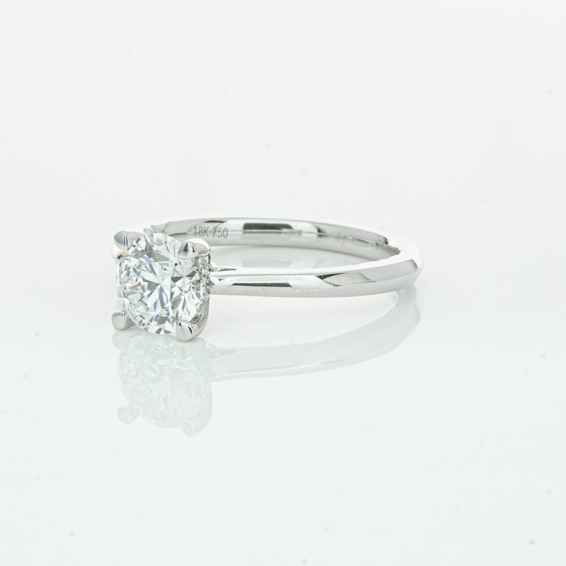 18ct White Gold 1.01ct Flawless Diamond Ring-Ring-Walker & Hall