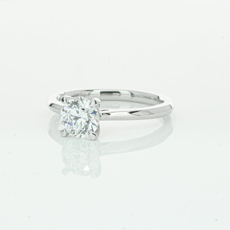 18ct White Gold 1.01ct Flawless Diamond Ring-Ring-Walker & Hall