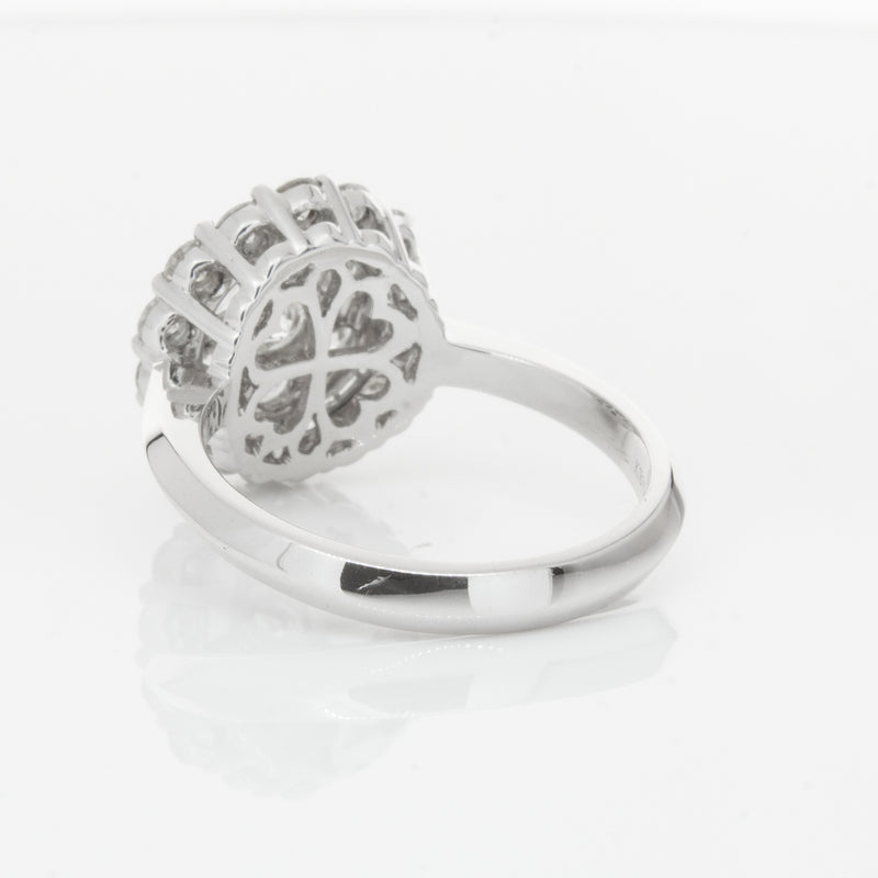 18ct White Gold Diamond Cluster Ring-Ring-Walker & Hall