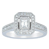 18ct White Gold Diamond Baguette Cut Ring-Ring-Walker & Hall