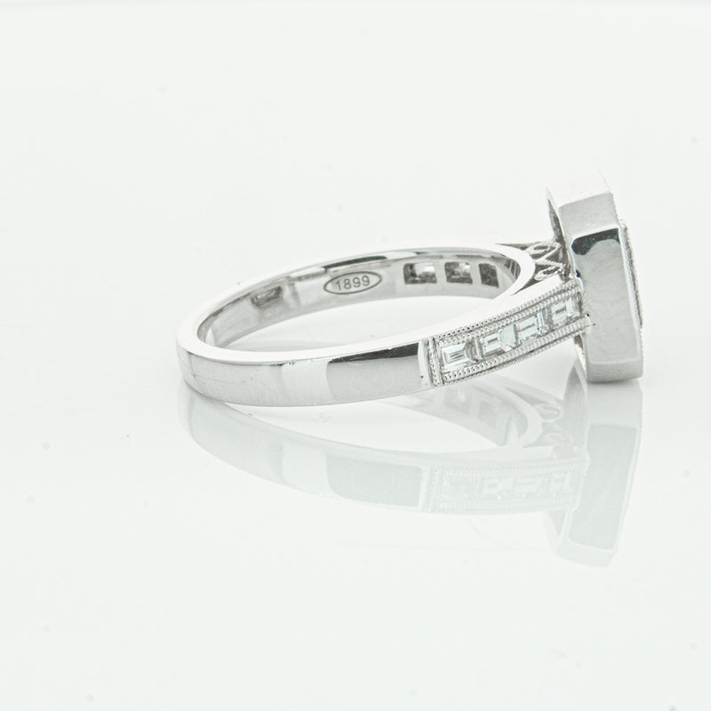 18ct White Gold Diamond Baguette Cut Ring-Ring-Walker & Hall