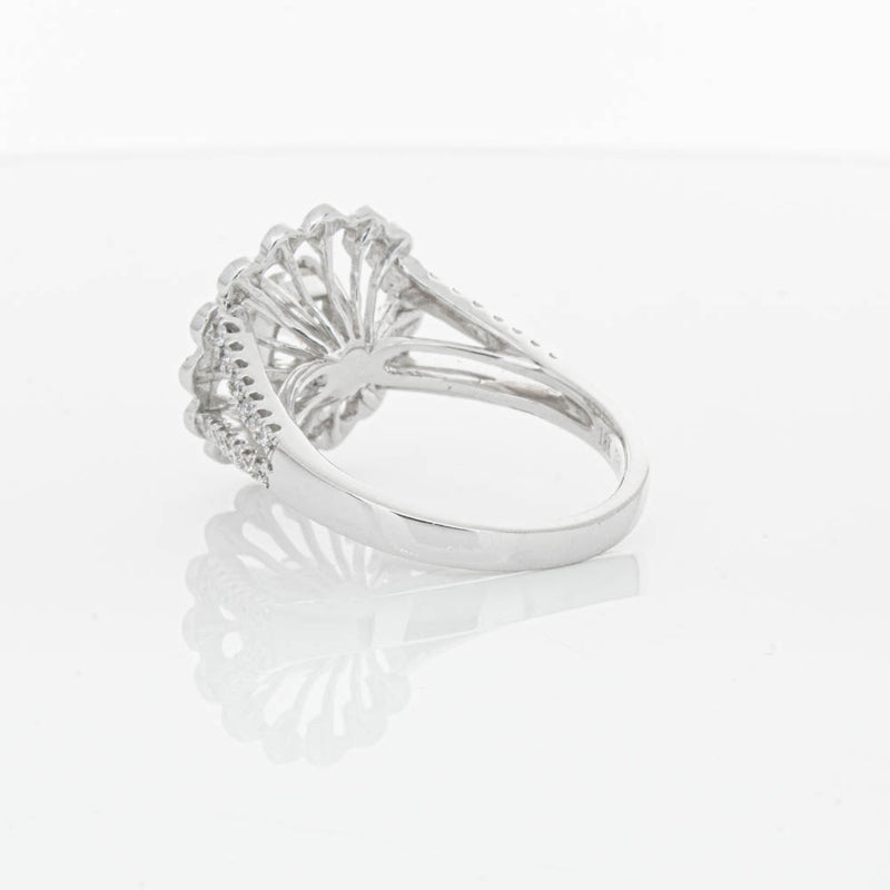 18ct White Gold Cushion Cut Diamond Ring-Ring-Walker & Hall