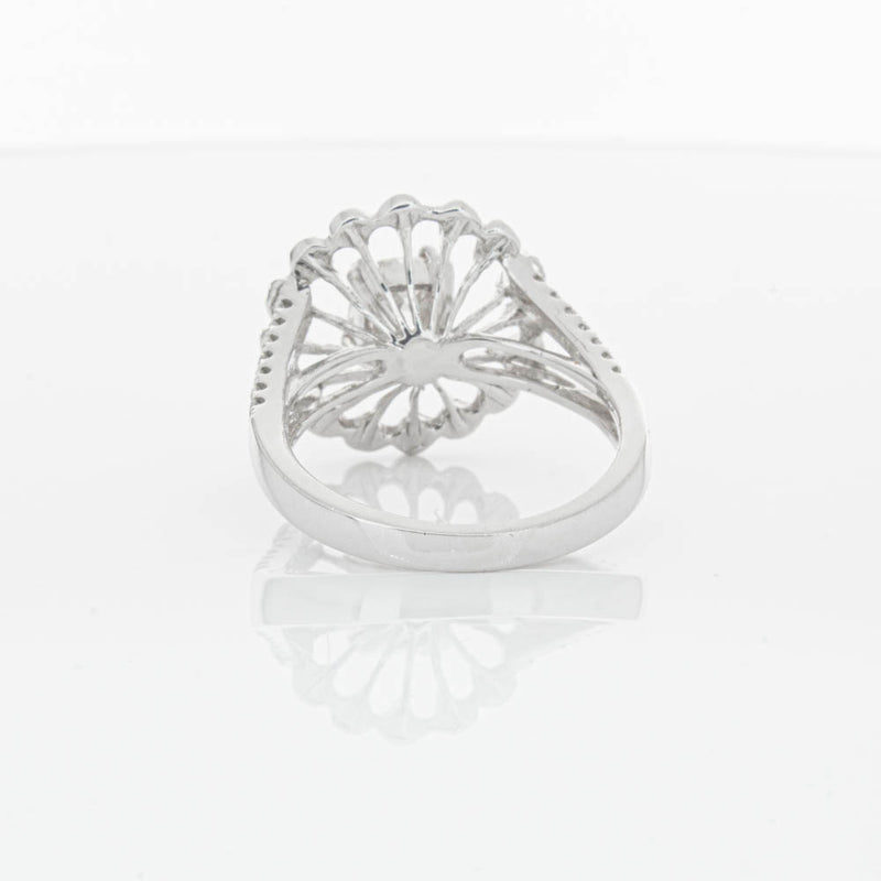 18ct White Gold Cushion Cut Diamond Ring-Ring-Walker & Hall