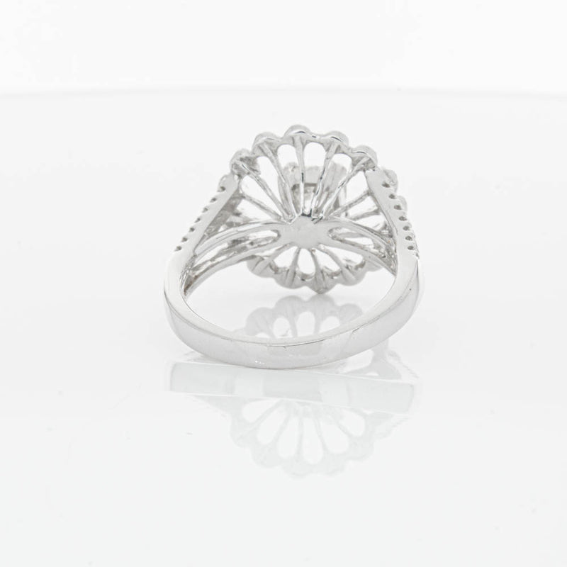 18ct White Gold Cushion Cut Diamond Ring-Ring-Walker & Hall