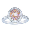18ct White Gold Pink & White Diamond Ring-Ring-Walker & Hall