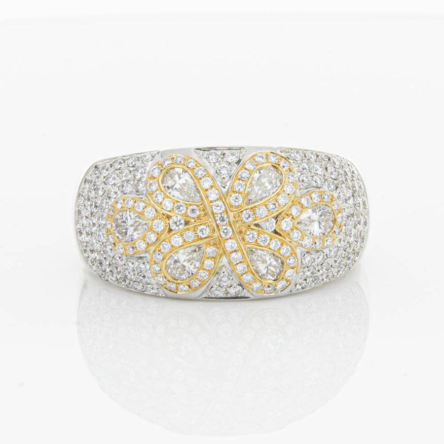 18ct White & Rose Gold 1.43ct Diamond Ring-Ring-Walker & Hall