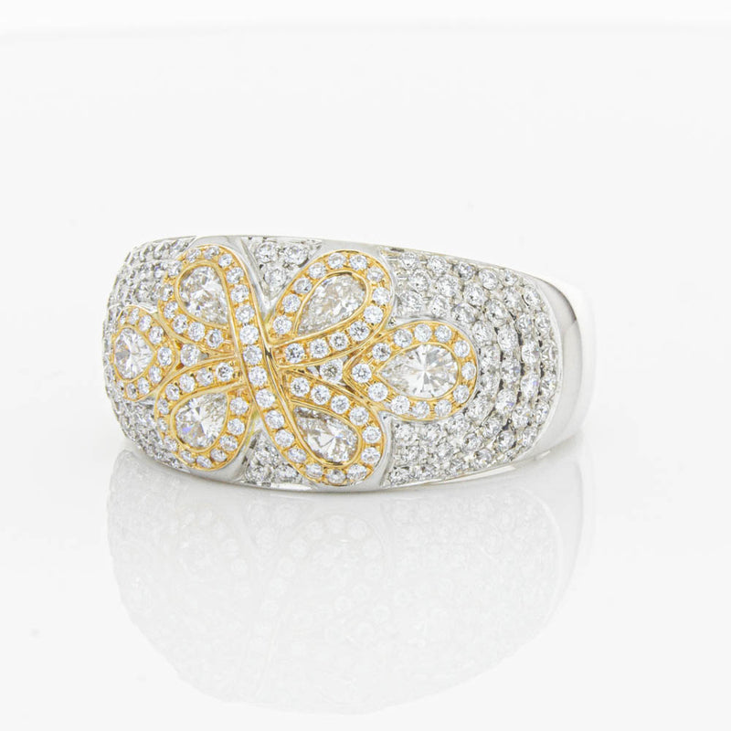 18ct White & Rose Gold 1.43ct Diamond Ring-Ring-Walker & Hall