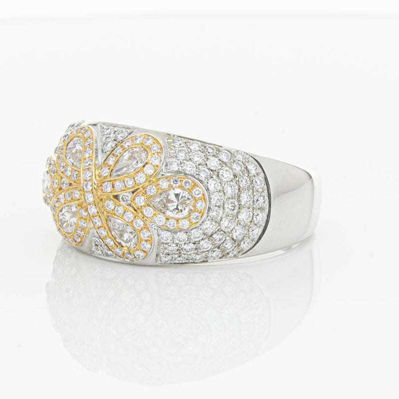 18ct White & Rose Gold 1.43ct Diamond Ring-Ring-Walker & Hall