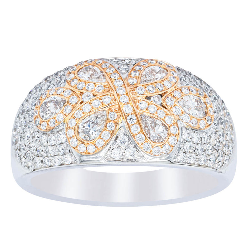 18ct White & Rose Gold 1.43ct Diamond Ring-Ring-Walker & Hall