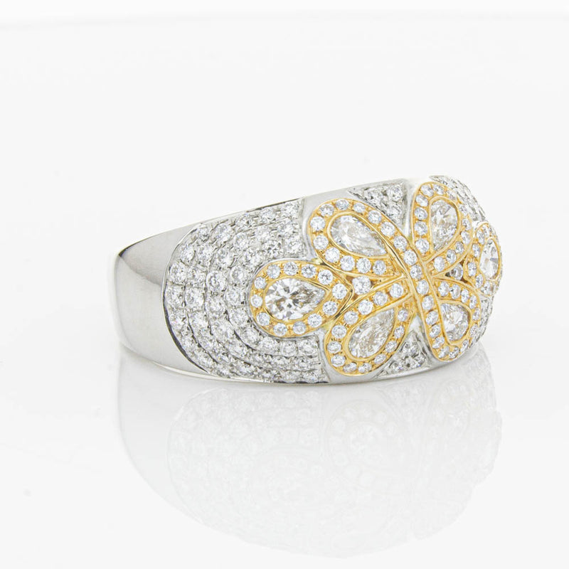 18ct White & Rose Gold 1.43ct Diamond Ring-Ring-Walker & Hall