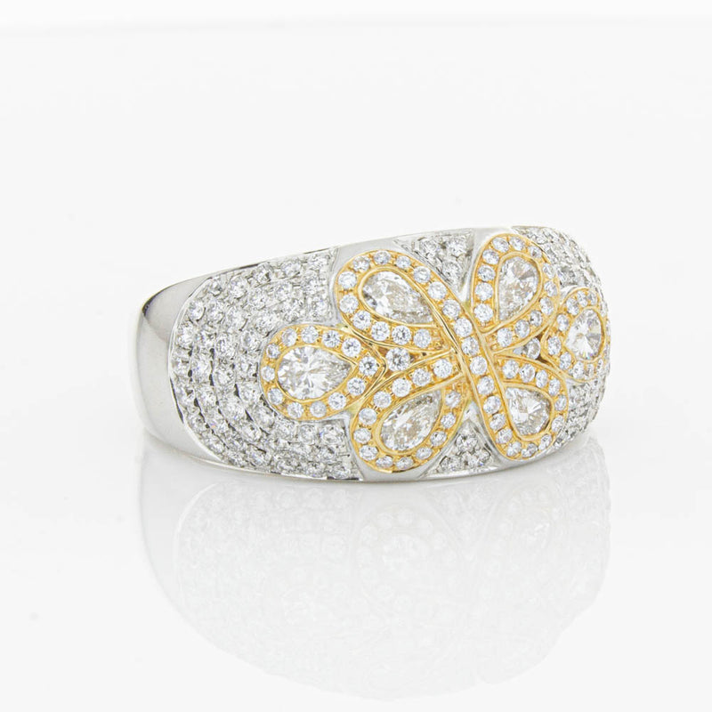 18ct White & Rose Gold 1.43ct Diamond Ring-Ring-Walker & Hall