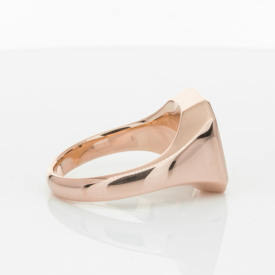 14ct Rose Gold Diamond Mens Signet Ring-Ring-Walker & Hall