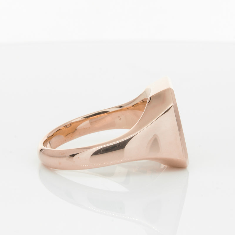 14ct Rose Gold Diamond Mens Signet Ring-Ring-Walker & Hall