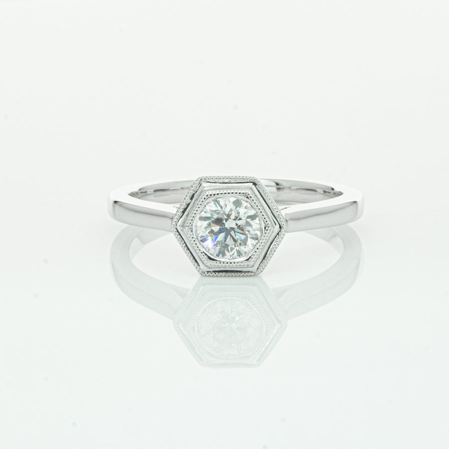 18ct White Gold Diamond Windsor Ring-Ring-Walker & Hall