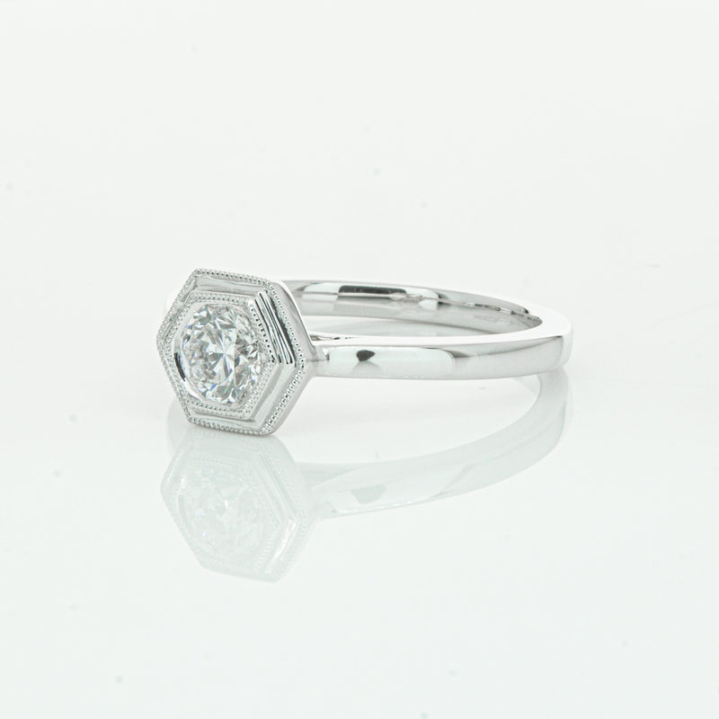 18ct White Gold Diamond Windsor Ring-Ring-Walker & Hall