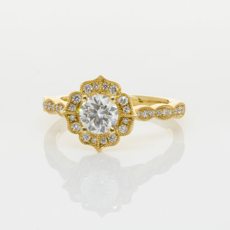 18ct Yellow Gold .59ct Diamond Paramount Ring-Ring-Walker & Hall
