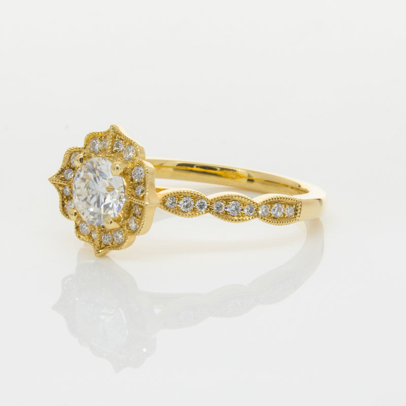18ct Yellow Gold .59ct Diamond Paramount Ring-Ring-Walker & Hall