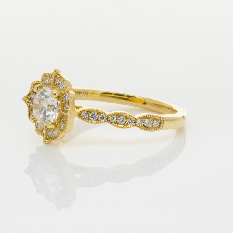 18ct Yellow Gold .59ct Diamond Paramount Ring-Ring-Walker & Hall