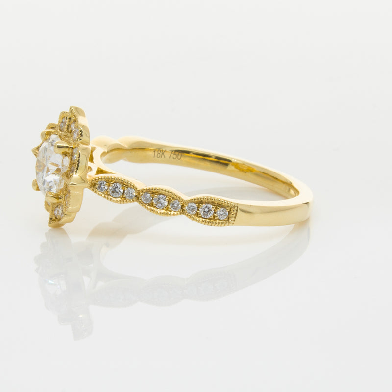 18ct Yellow Gold .59ct Diamond Paramount Ring-Ring-Walker & Hall