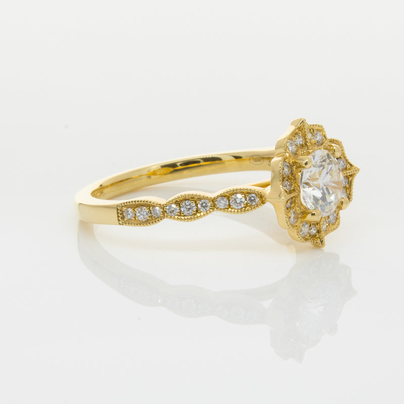 18ct Yellow Gold .59ct Diamond Paramount Ring-Ring-Walker & Hall