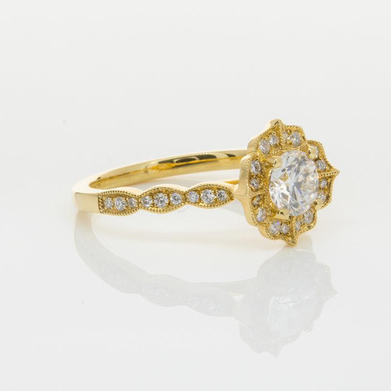 18ct Yellow Gold .59ct Diamond Paramount Ring-Ring-Walker & Hall
