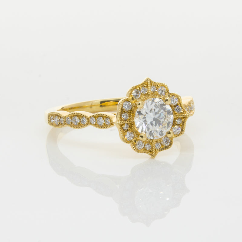 18ct Yellow Gold .59ct Diamond Paramount Ring-Ring-Walker & Hall