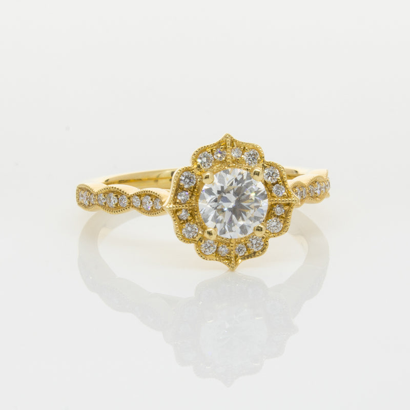 18ct Yellow Gold .59ct Diamond Paramount Ring-Ring-Walker & Hall