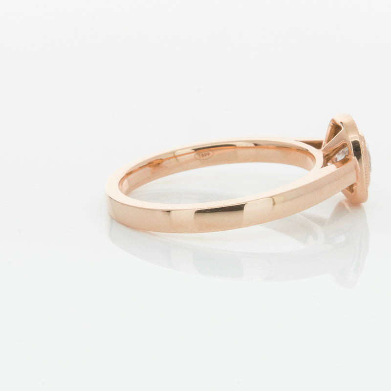 18ct Rose Gold Diamond Windsor Ring-Ring-Walker & Hall