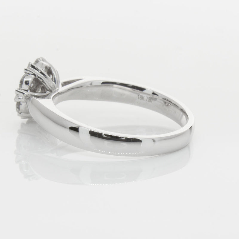 18ct White Gold .75ct Diamond Lotus Ring-Ring-Walker & Hall