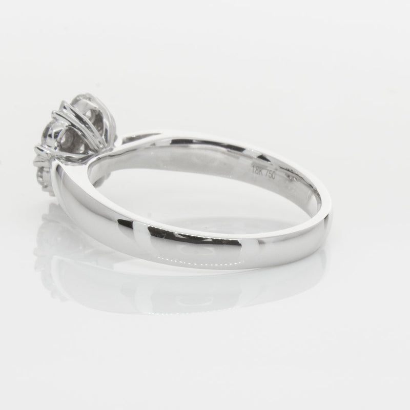 18ct White Gold .75ct Diamond Lotus Ring-Ring-Walker & Hall