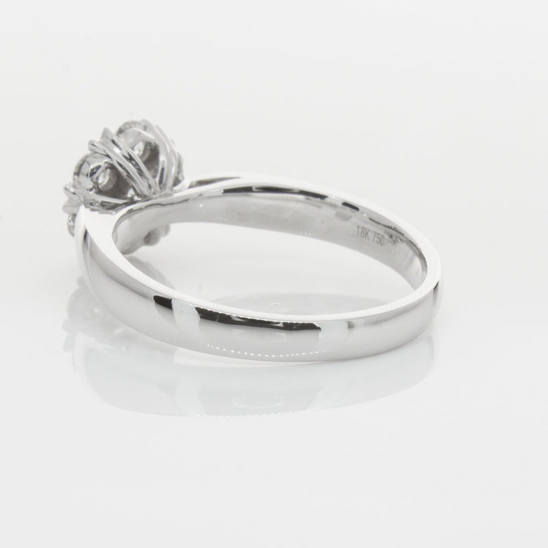 18ct White Gold .75ct Diamond Lotus Ring-Ring-Walker & Hall