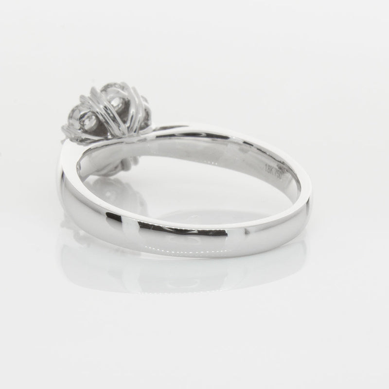 18ct White Gold .75ct Diamond Lotus Ring-Ring-Walker & Hall