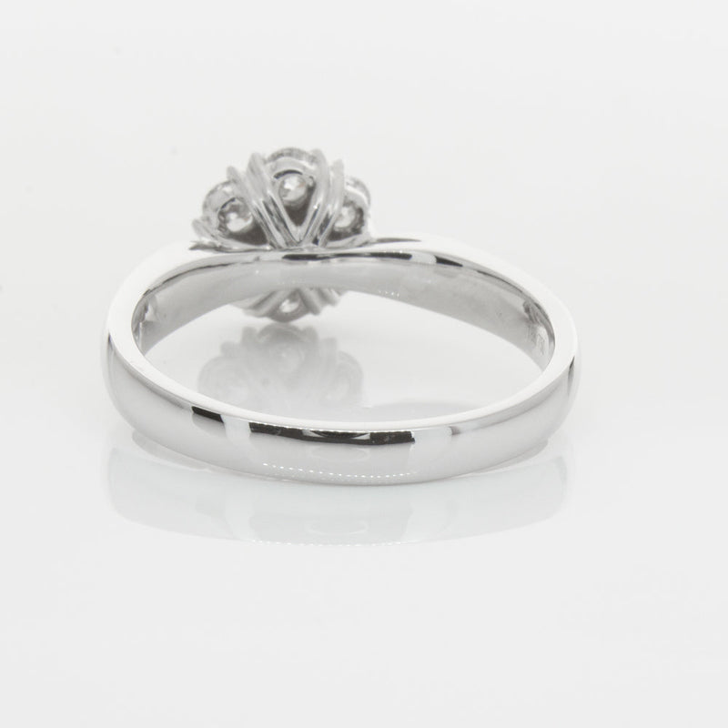 18ct White Gold .75ct Diamond Lotus Ring-Ring-Walker & Hall