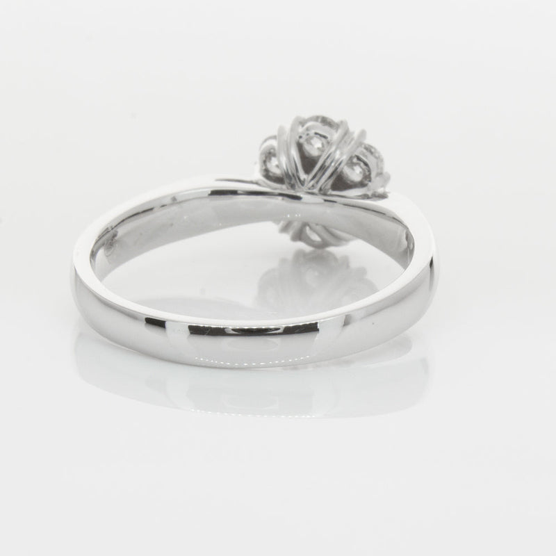 18ct White Gold .75ct Diamond Lotus Ring-Ring-Walker & Hall