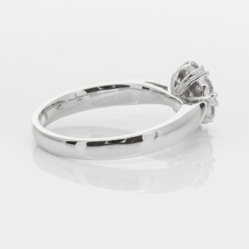 18ct White Gold .75ct Diamond Lotus Ring-Ring-Walker & Hall