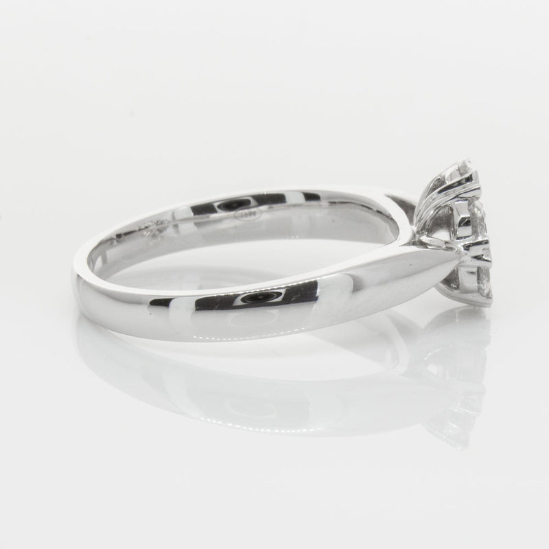 18ct White Gold .75ct Diamond Lotus Ring-Ring-Walker & Hall