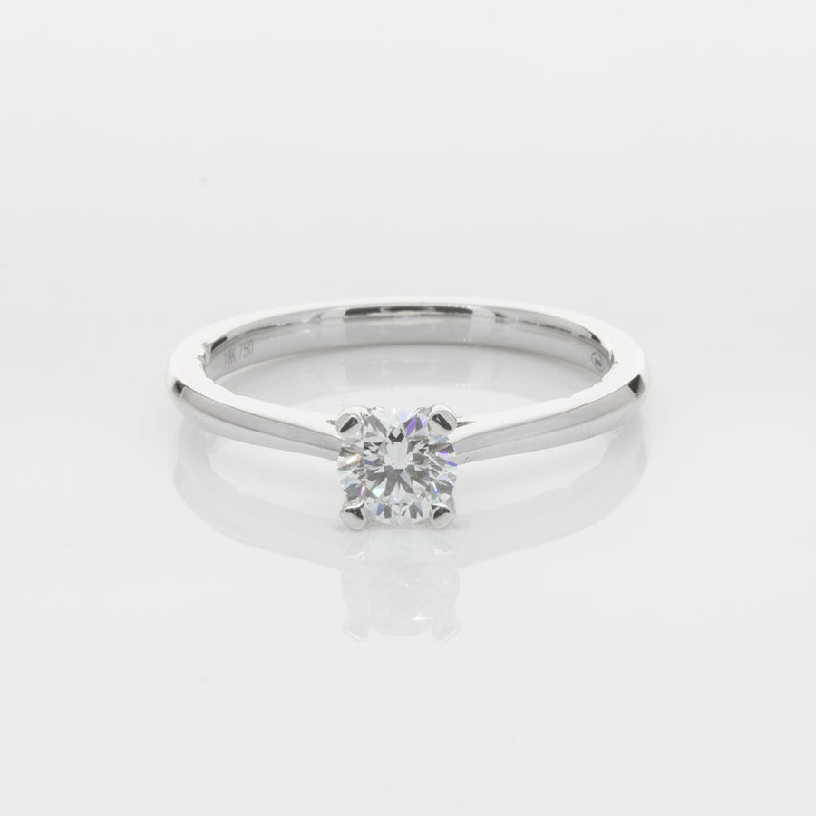 18ct White Gold .42ct Flawless Diamond Ring-Ring-Walker & Hall