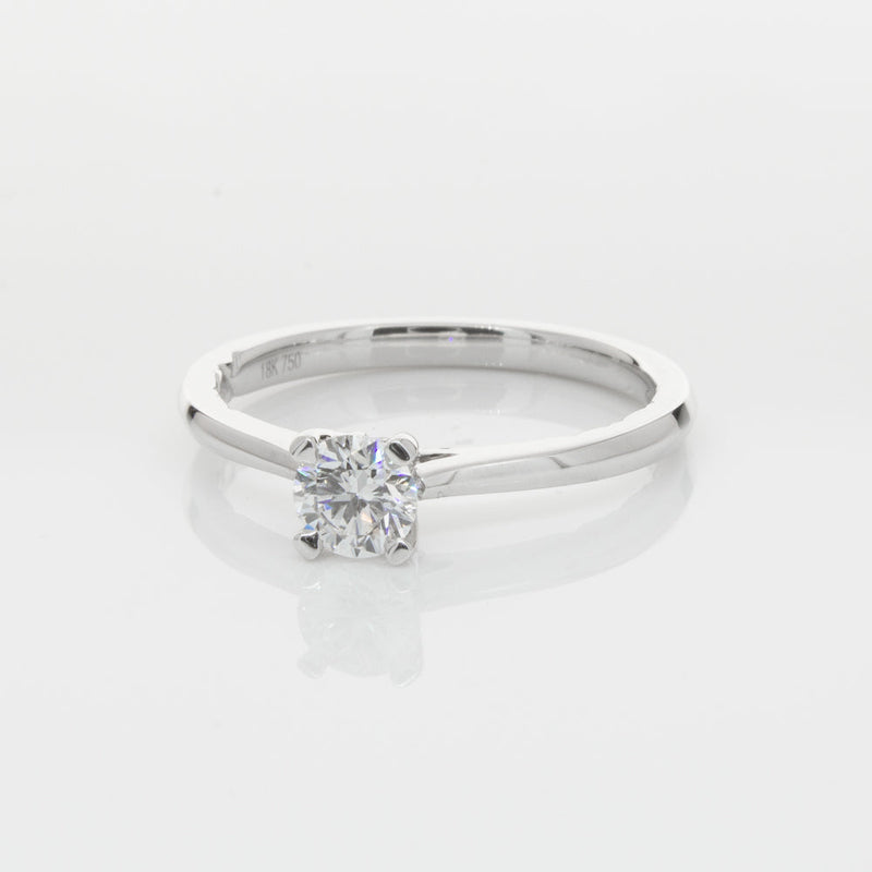 18ct White Gold .42ct Flawless Diamond Ring-Ring-Walker & Hall