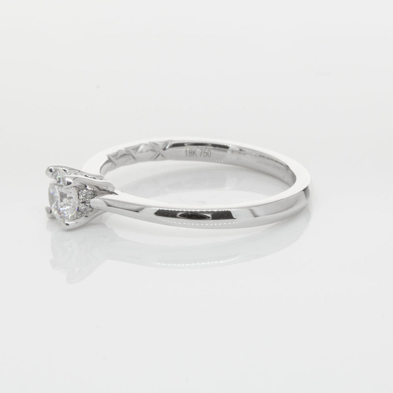 18ct White Gold .42ct Flawless Diamond Ring-Ring-Walker & Hall