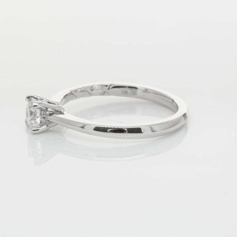18ct White Gold .42ct Flawless Diamond Ring-Ring-Walker & Hall